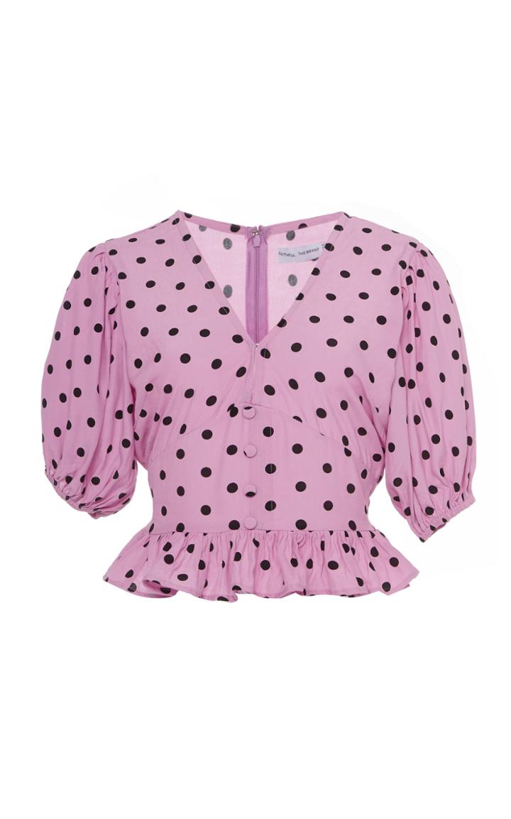 Faithfull The Brand Mona Polka Dot Top