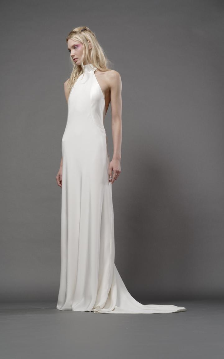 Elizabeth Fillmore Stella Silk Halter Gown