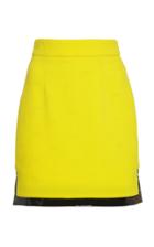 Moda Operandi Rowen Rose Vinyl-detailed Wool Crepe Mini Skirt Size: 34