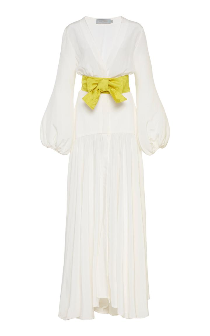 Moda Operandi Silvia Tcherassi Felicity Tie-waist Silk Maxi Dress