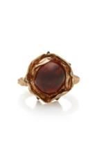 Sylvie Corbelin 18k Gold Oxidized Silver Citrine And Diamond Ring