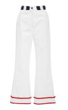 Stella Jean Crisp Check Fringe Pants