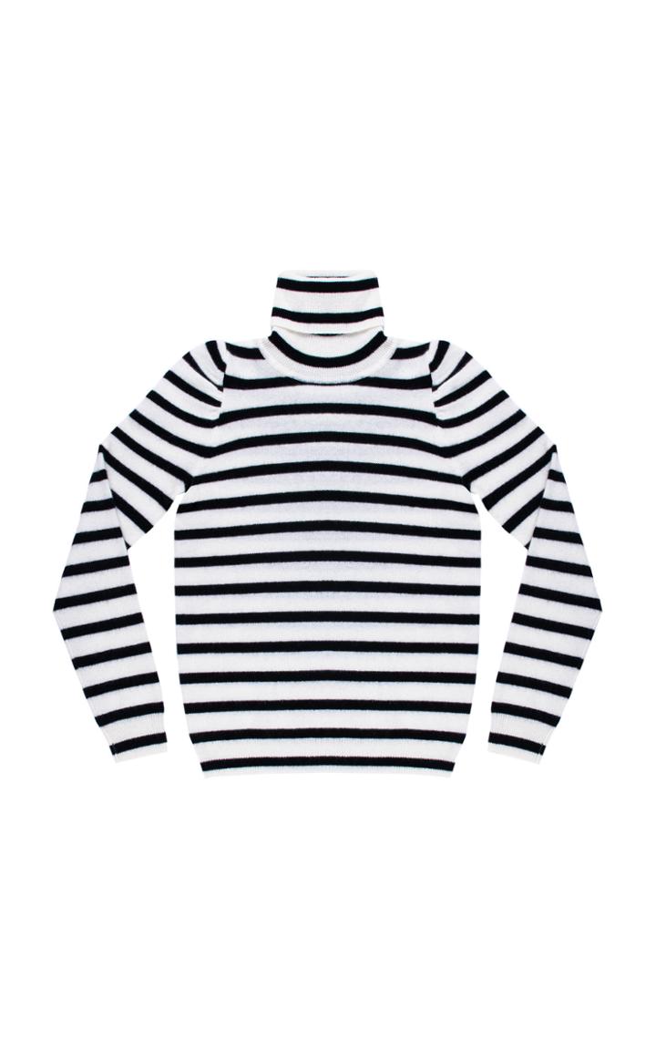 Madeleine Thompson Pinocchio Striped Cashmere Turtleneck