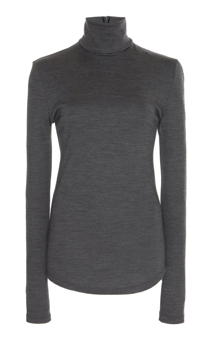 Isabel Marant Doyela Stretch Knit Mock Turtleneck Top