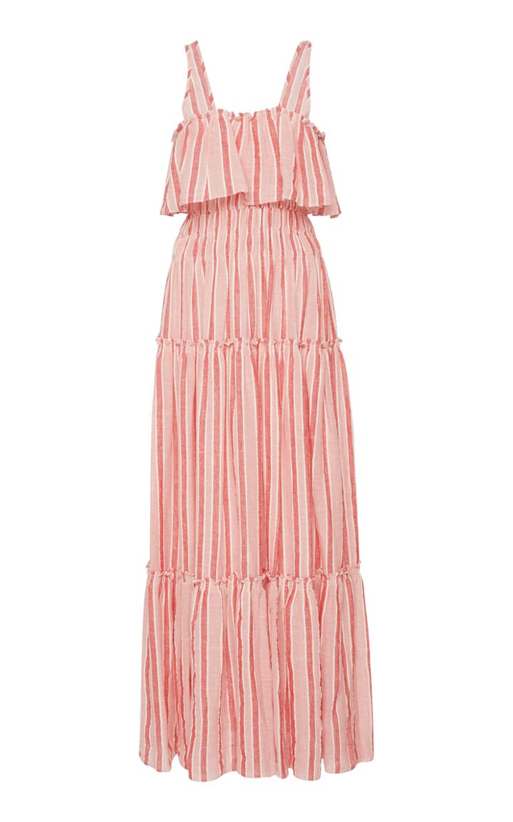 Three Graces London Loretta Tiered Ruffle Maxi Dress