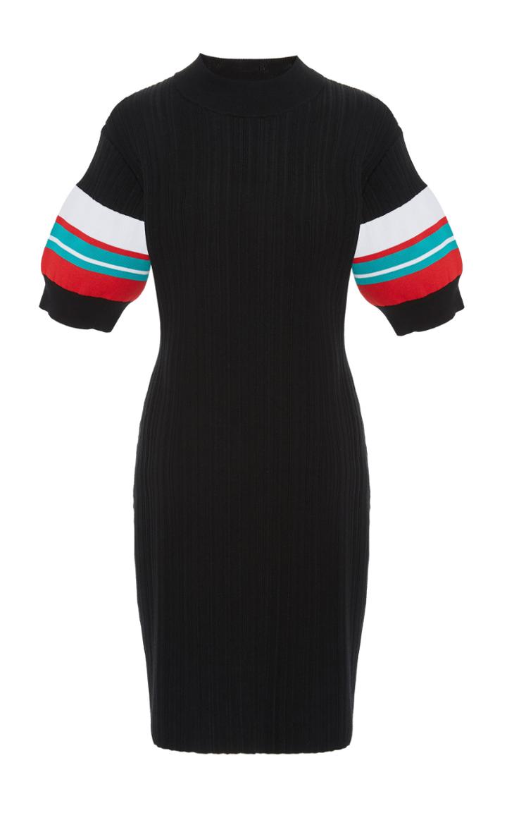 Proenza Schouler Pswl Short Sleeve Lightweight Rib Dress