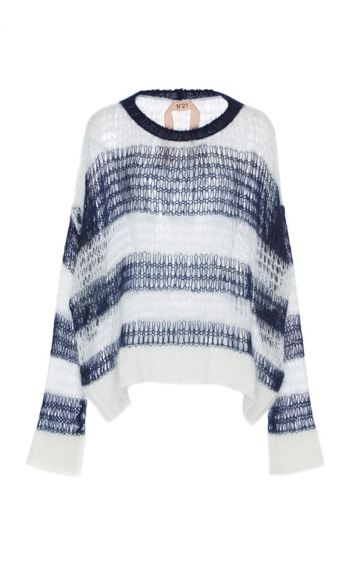 N 21 N&deg;21 Bonnie Striped Mohair Sweater