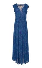 Figue Gianna Ruffle-detailed Batik-print Chiffon Maxi Dress
