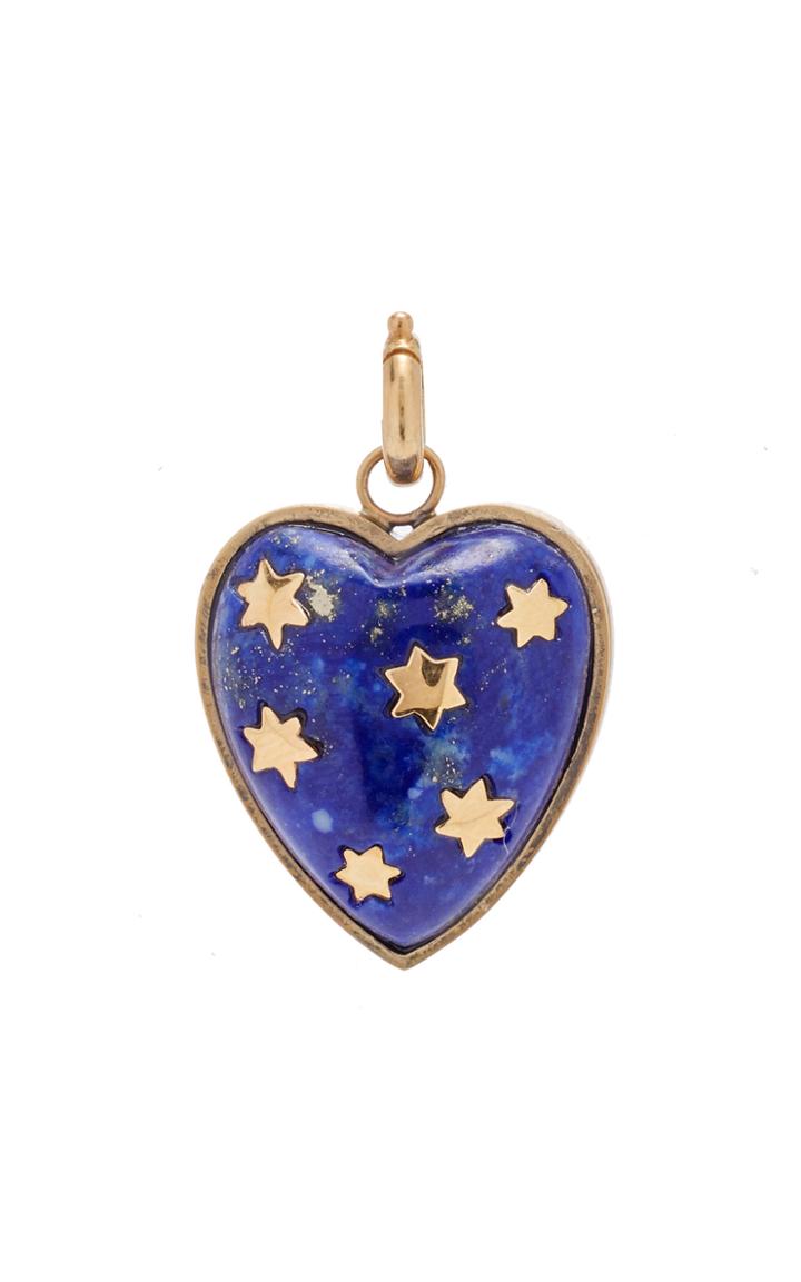 Moda Operandi Storrow 14k Gold Lapis Heart Charm