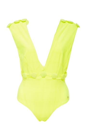 Agua De Coco Plunging One Piece Swimsuit