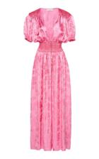 Attico Floral Jacquard Puff Sleeve Dress