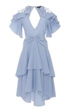 Marissa Webb Abileen Seersucker Tiered Ruffle Dress