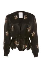 Markarian M'o Exclusive Floral Embroidered Blouse
