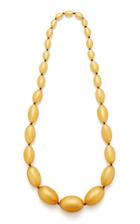 Monies Andrea Gold-foil Wood Necklace