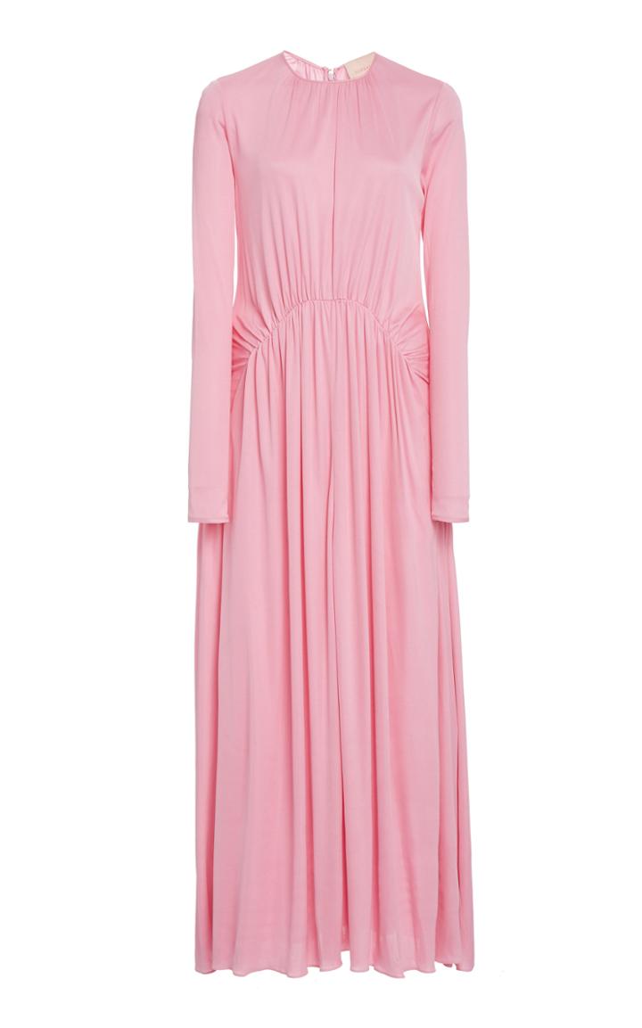 Roksanda Nalia Ruched Crepe Maxi Dress