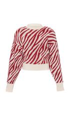 Attico Tiger-stripe Stretch-knit Sweater