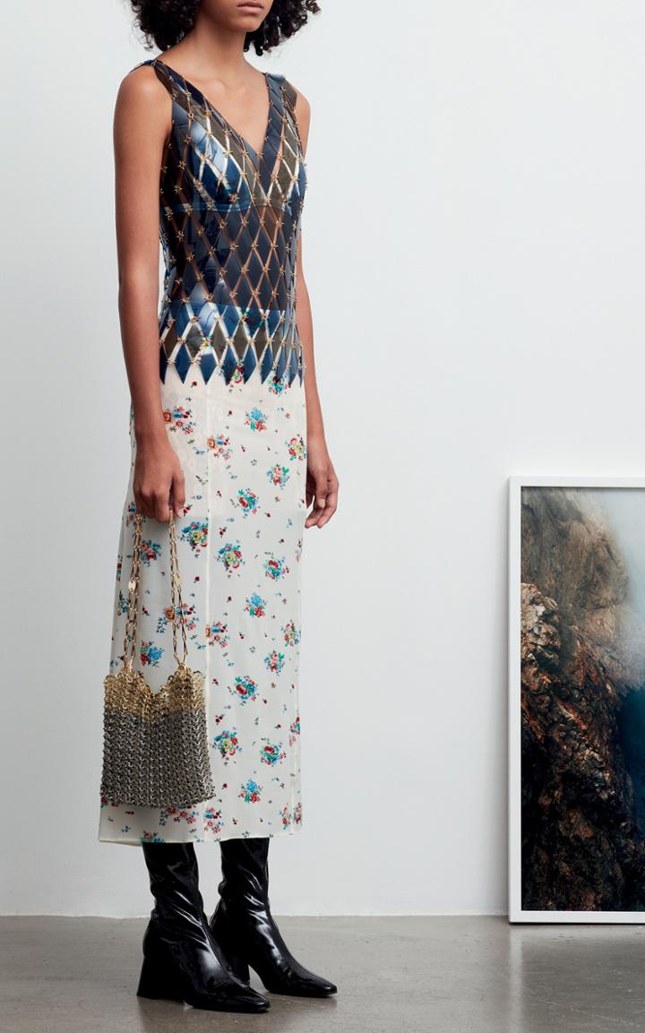 Moda Operandi Paco Rabanne Floral-print Jersey Skirt