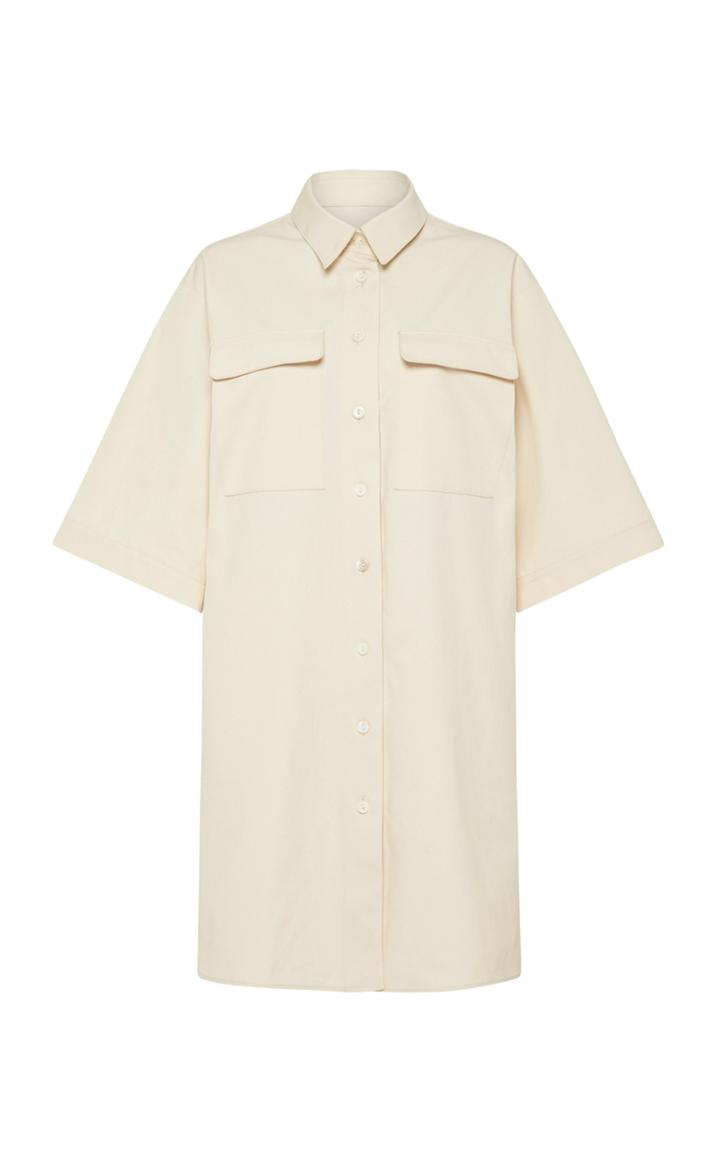 Moda Operandi Matin Cotton Canvas Mini Shirt Dress