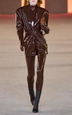 Moda Operandi Balmain Ruched Latex Blazer