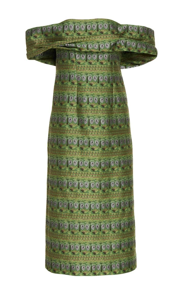 Tata Naka Off Shoulder Tunic Palm Dress