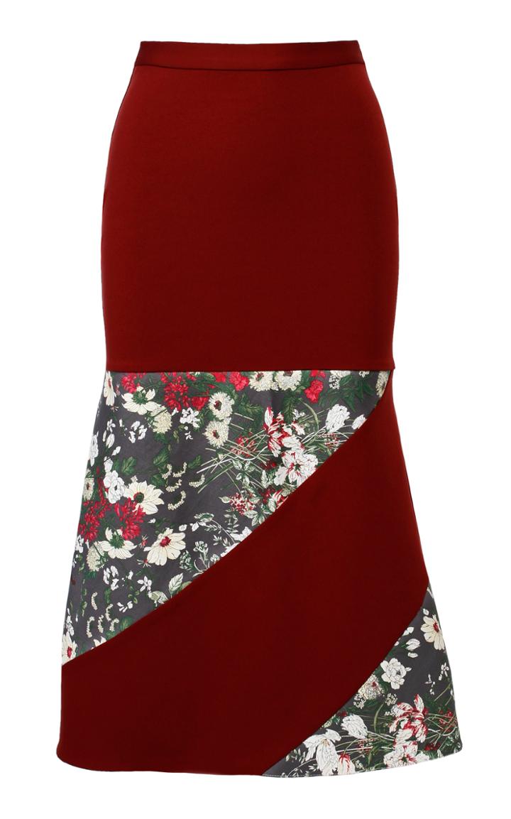 Anouki Burgundy Godet Skirt