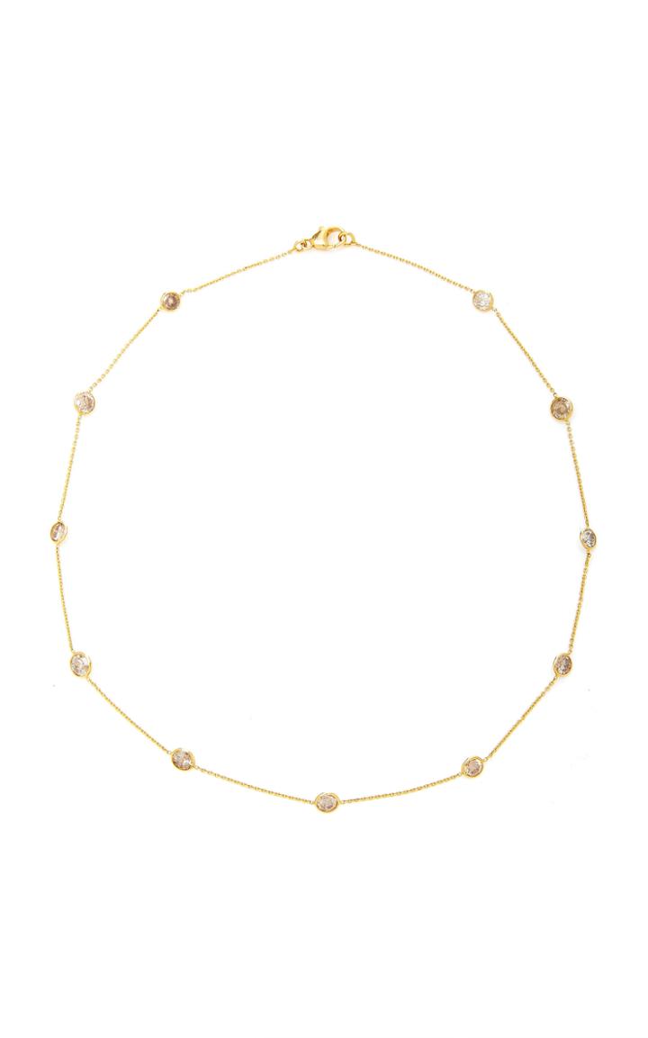 Renee Lewis Antique Cinnamon And Pinkish Diamond Necklace