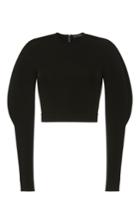 David Koma Sliced Oversized Sleeve Cropped Top