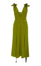 Prabal Gurung Deep V Charmeuse Dress