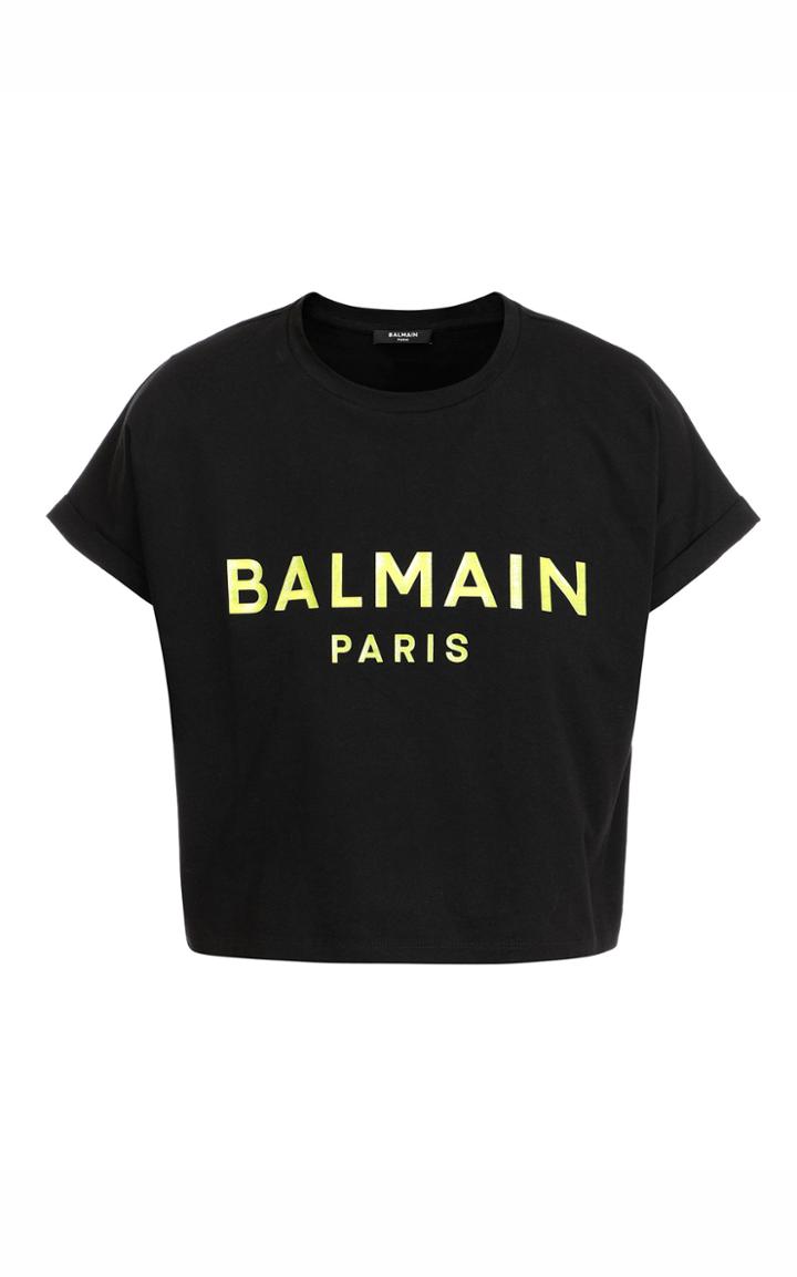 Moda Operandi Balmain Printed Cropped Shirt