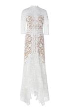 Moda Operandi Costarellos Guipure Lace Mock-neck Handkerchief Dress Size: 34