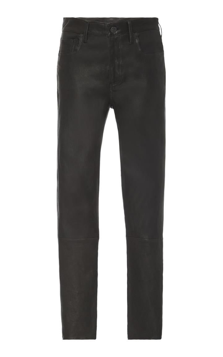 Citizens Of Humanity Harlow Mid-rise Leather Slim-leg Jeans Size: 25
