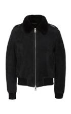 Ami Shearling Collar Bomber Jacket