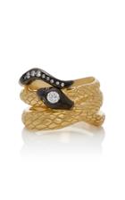 Sorellina Textured Yellow Gold And Silver Victoria Serpent Ring