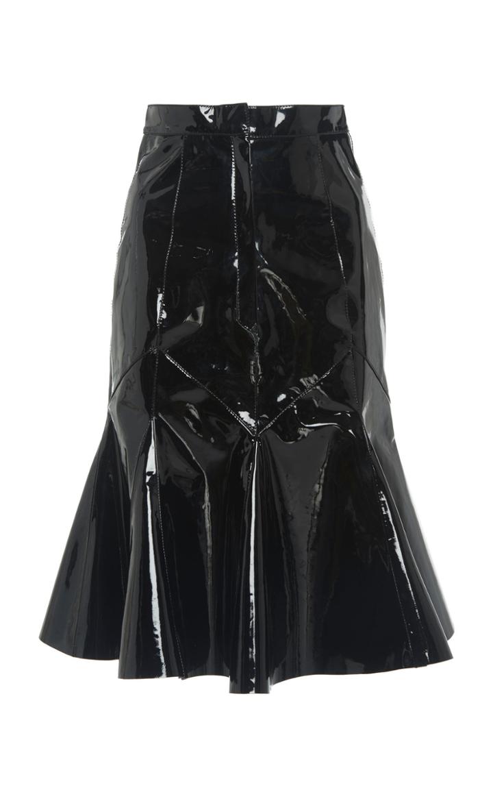 Giambattista Valli Flared Patent Leather Skirt