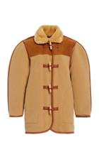 Moda Operandi Philosophy Di Lorenzo Serafini Faux Fur-trimmed Wool-blend Felt Coat