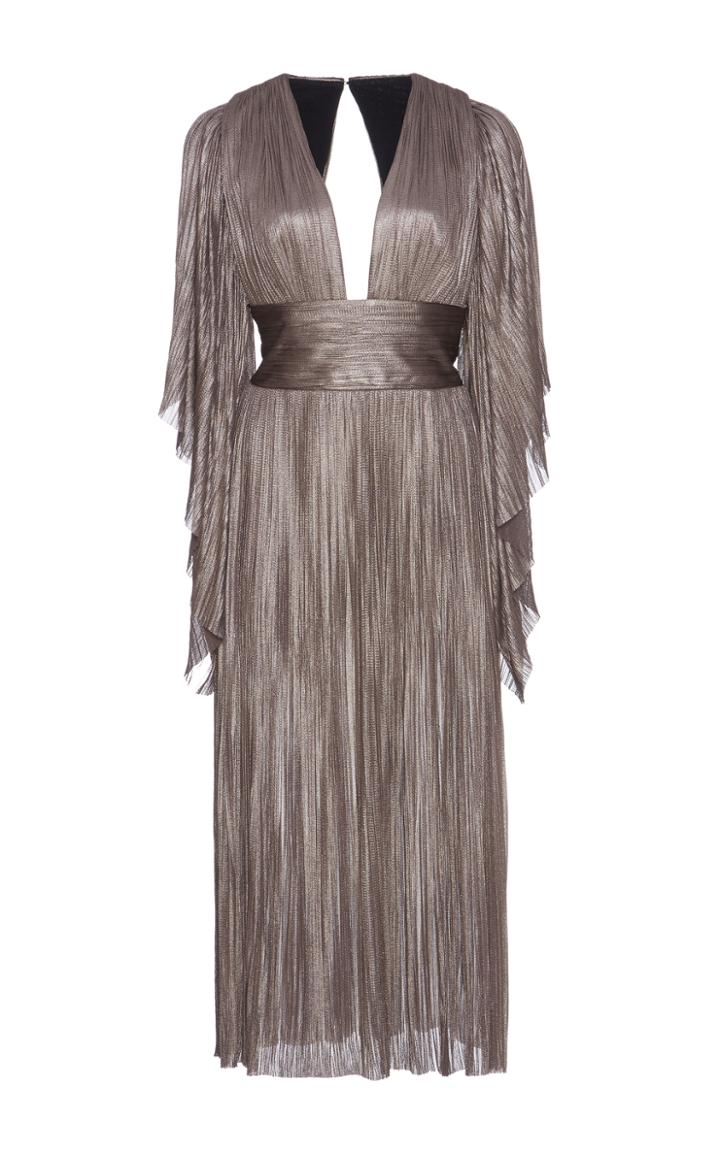 Maria Lucia Hohan Nadina Metallic Silk Dress