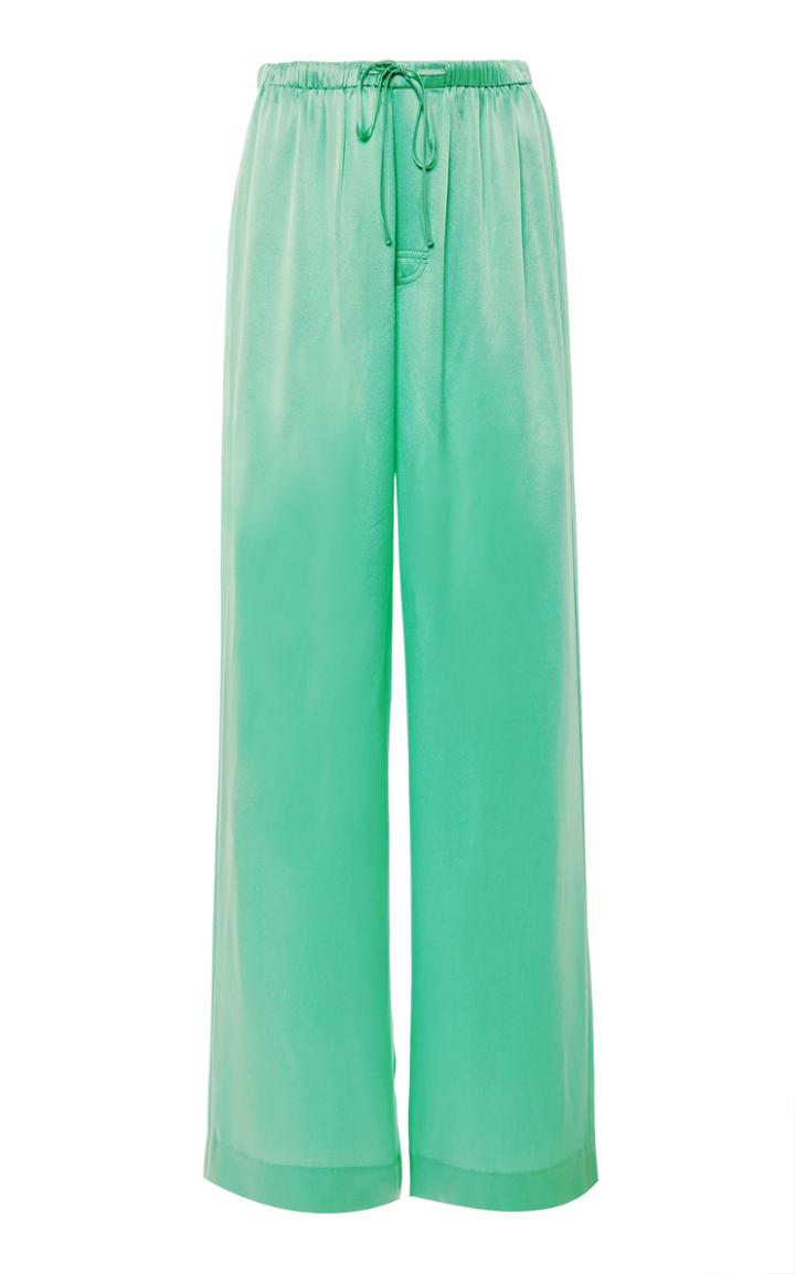 Moda Operandi Vince High-rise Silk Boot-cut Pants Size: Xxs