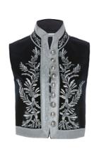 Paco Rabanne Embroidered Cotton Military Vest