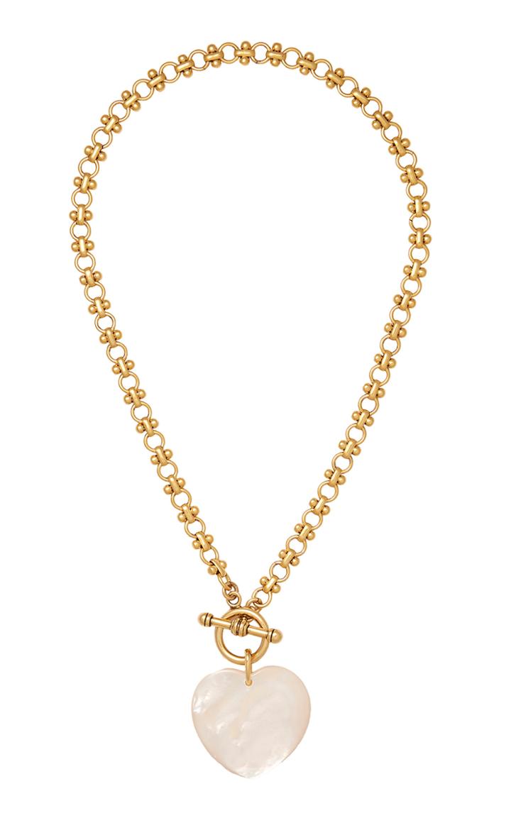 Brinker & Eliza Plot Twist 24k Gold-plated Mother-of-pearl Necklace