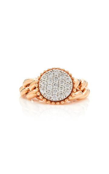 Botier Chain Me Up 18k Rose Gold Diamond Marquise Ring