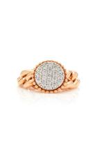 Botier Chain Me Up 18k Rose Gold Diamond Marquise Ring