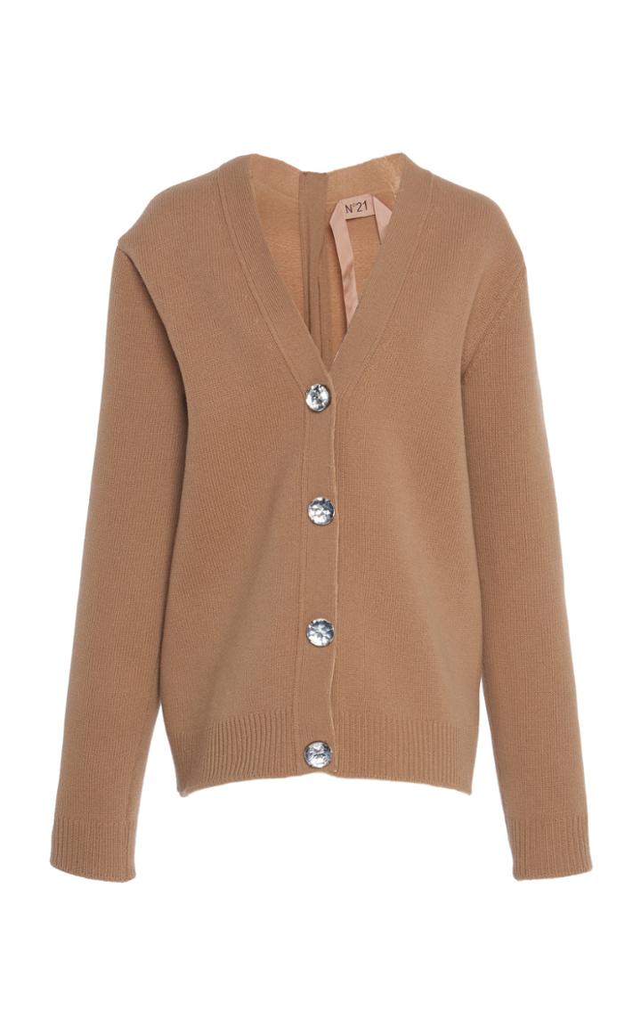N 21 N&deg;21 Ginette Crystal-button Cardigan
