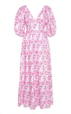 Gl Hrgel Floral-print Linen Midi Dress