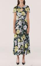 Moda Operandi Jason Wu Collection Cape-sleeve Floral-print Crepe Midi Dress