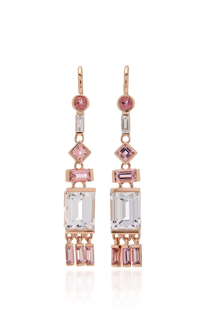 Moda Operandi Jane Taylor Cirque Tassel Earrings With White Topaz And Pink Tourmalin
