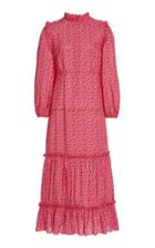Rixo Monet Printed Silk-cotton Midi Dress