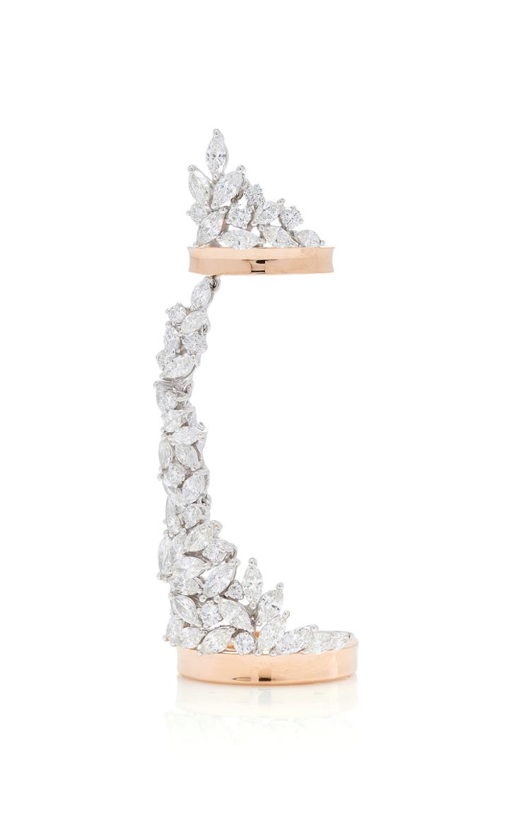 Yeprem Rose Gold And Diamond Chevalier Ring