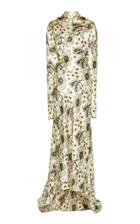 Etro Printed High-low Satin Dress