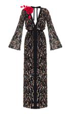 Rasario Open Back Long Sleeve Sequin Dress