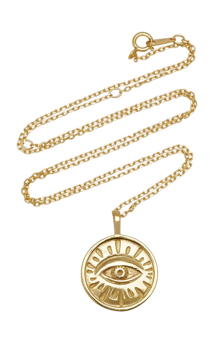 Fallon Seeing Eye Brass Pendant Necklace